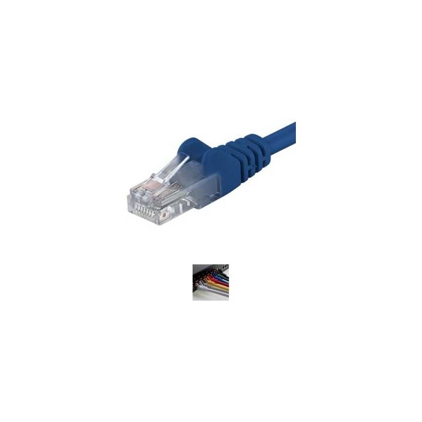 PremiumCord PremiumCord Patch kabelis UTP RJ45-RJ45 CAT6 10m mėlynas – 2
