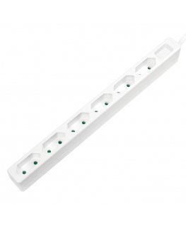 LogiLink LPS231 pikendusjuhe 1,5 m 6 vahelduvvoolu kontakt Hoonesisene Valge