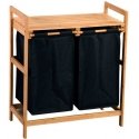 Kesper Bamboo laundry basket, two compartments, 64 x 73 cm Kesper Bamboo laundry basket, two compartments, 64 x 73 cm