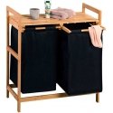 Kesper Bamboo laundry basket, two compartments, 64 x 73 cm Kesper Bamboo laundry basket, two compartments, 64 x 73 cm