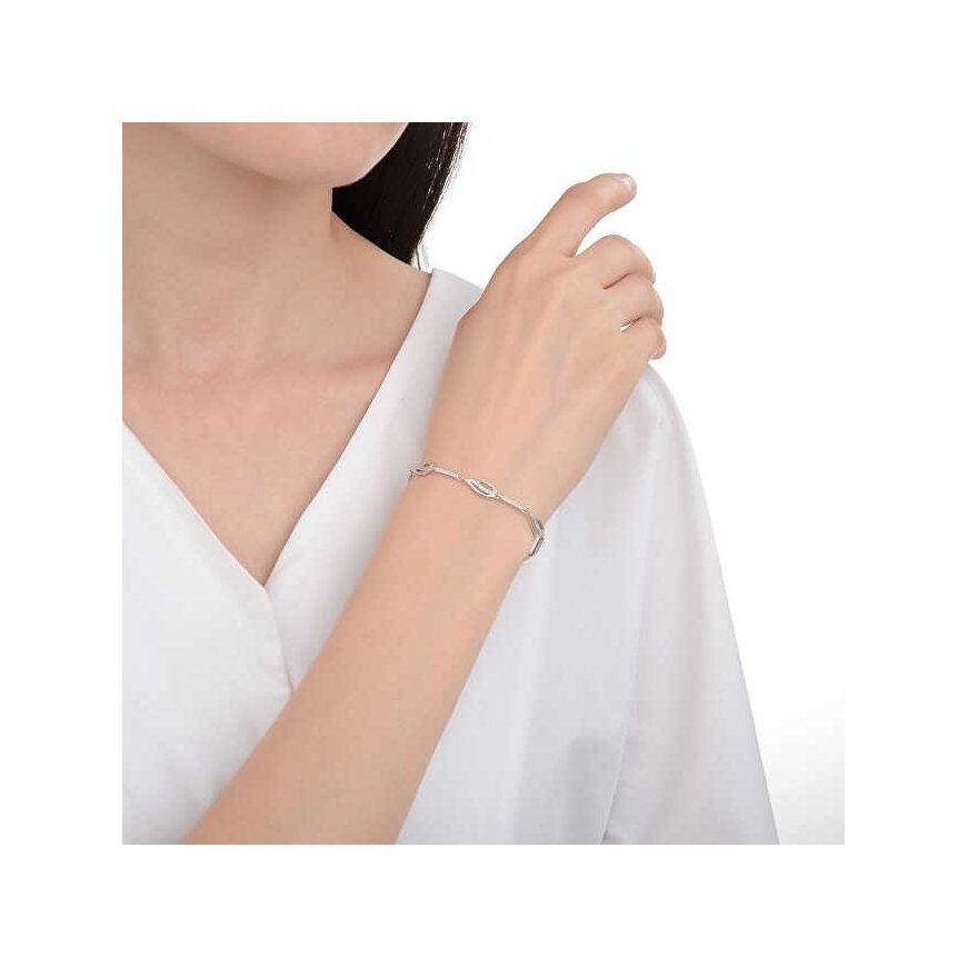 Moiss Elegant silver bracelet with zircons B0000736 – 2
