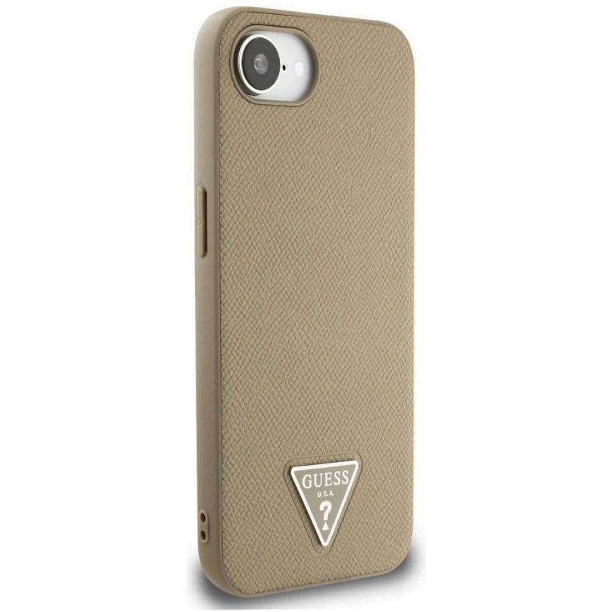 GUESS kotelo IPHONE 16e:lle, yhteensopiva MagSafe GUHMPSE4P4PGRSGW (PU 4G Circle W/ Classic Logo) kanssa ruskea – 3
