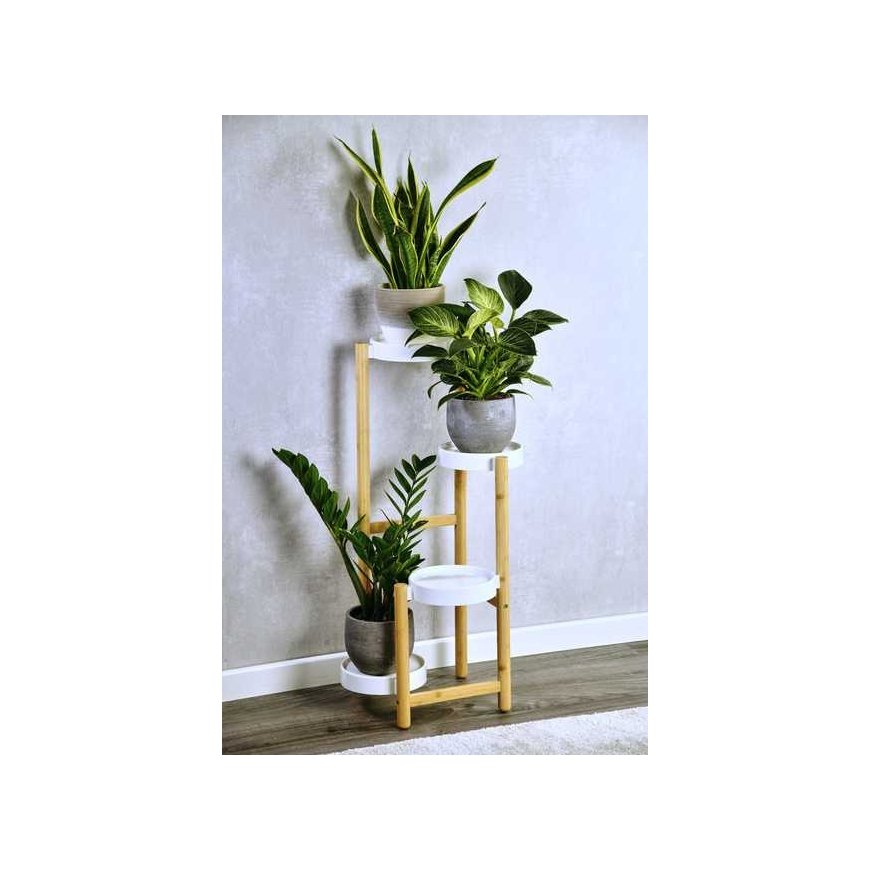 Kesper Bamboo Flower Stand with Plastic Stands – 3