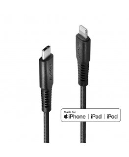 Lindy 31288 кабель с разъемами Lightning 3 m Черный