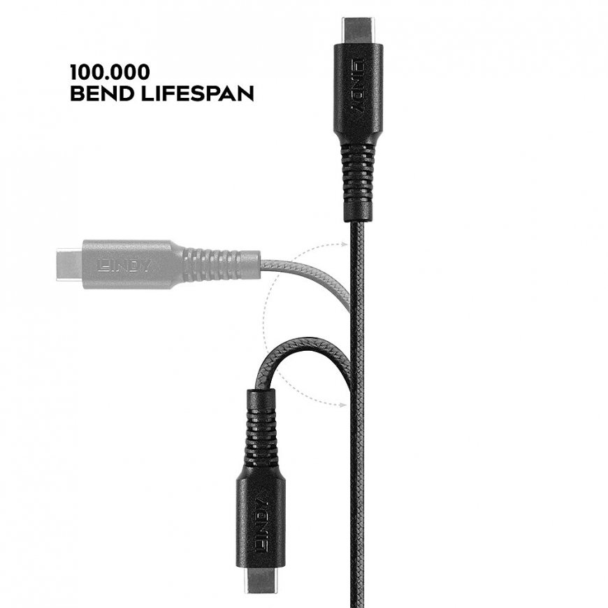 Lindy 31288 lightning kabelis 3 m Melns – 4