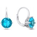 Brilio Silver Gorgeous silver earrings with blue zircons EA302WAQ Brilio Silver Gorgeous silver earrings with blue zircons EA302WAQ