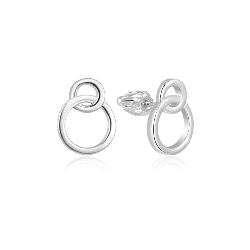 Beneto Minimalist silver earrings AGUP1425S screw