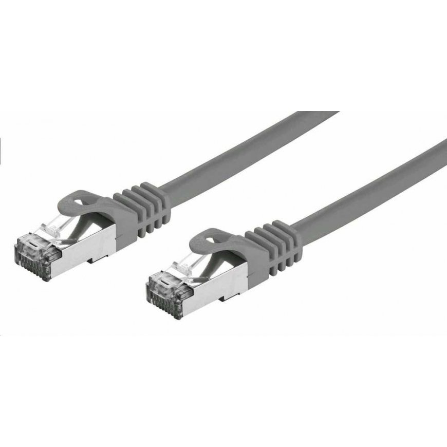 C-TECH cable patchcord Cat7, S/FTP, gray, 15m
