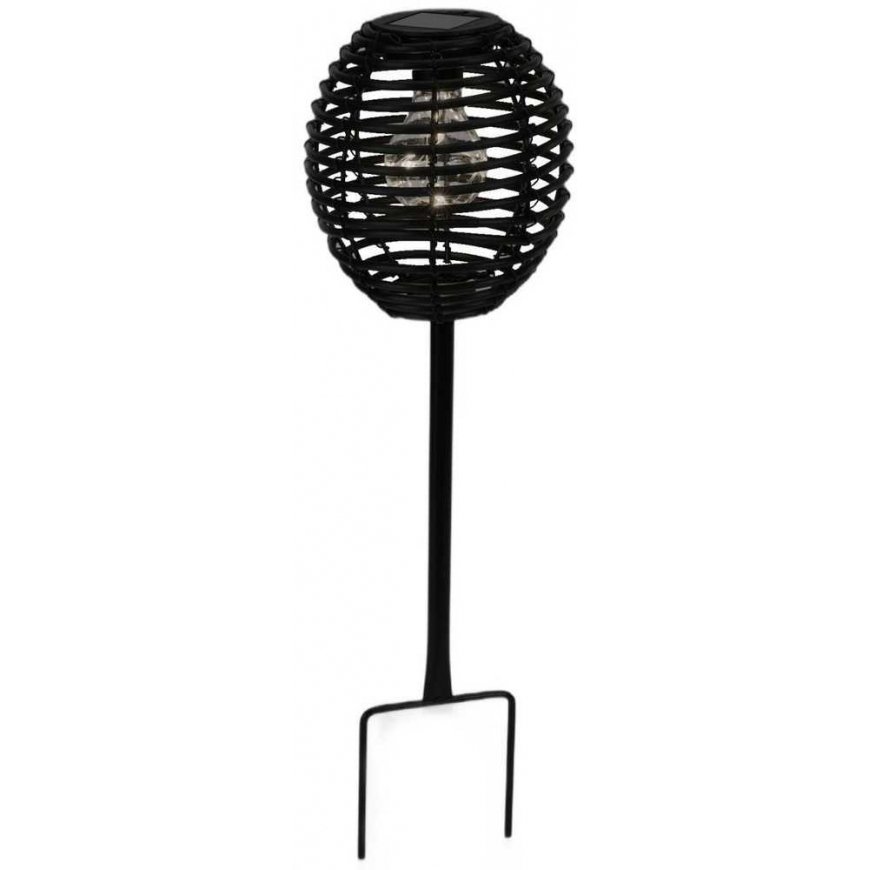 ProGarden SOLAR LAMP CUBIC RATTAN Black