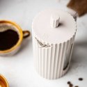 TEA COFFEE INFUSER GLASS FRENCH PRESS 1000 ML BEIGE KLAUSBERG KB-7754 TEA COFFEE INFUSER GLASS FRENCH PRESS 1000 ML BEIGE KLAUSBERG KB-7754