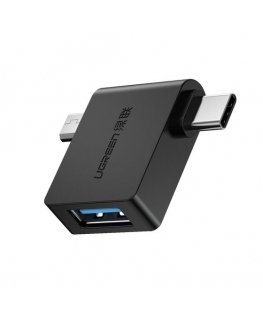 Ugreen 30453 kaapelin sukupuolenvaihtaja USB-C/Thunderbolt 3 USB 3.0 A musta