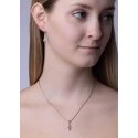 Silvego Designer hopeiset korvakorut diskanttiavain JJJED1098 Silvego Designer hopeiset korvakorut diskanttiavain JJJED1098