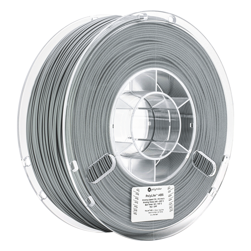 Polymaker PolyLite ABS - 1kg - 1,75mm - Harmaa