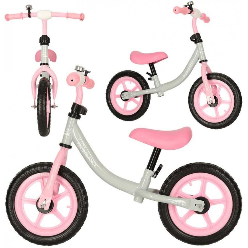 Trike Fix Balance Bike, white with pink trim. – 2