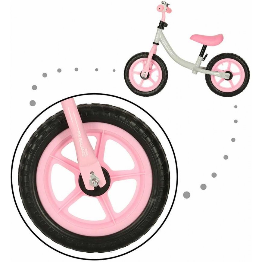 Trike Fix Balance Bike, white with pink trim. – 4