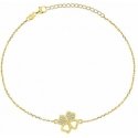 Brilio Silver Gold-plated bracelet Four-leaf clover with zircons BRC69Y Brilio Silver Gold-plated bracelet Four-leaf clover with zircons BRC69Y
