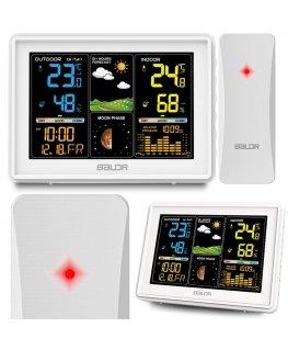Berdsen Meteorologinė stotis su ekranu BD-907 balta