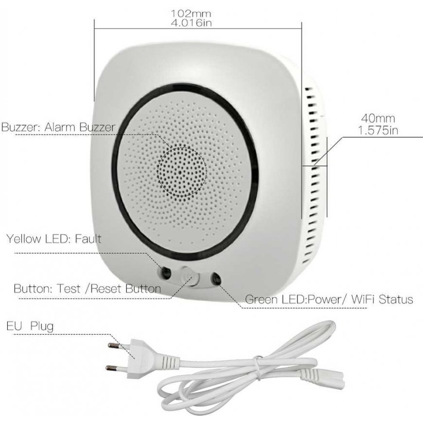 Moes Smart Wifi gas leak sensor / siren TUYA 230V – 2