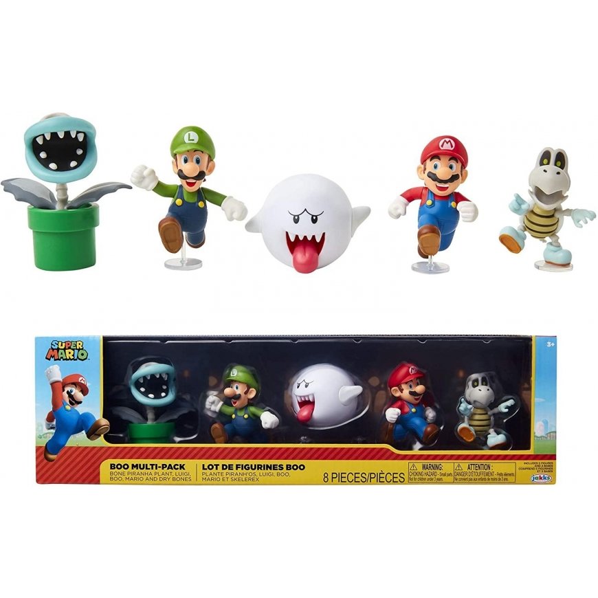 Jakks Pacific Super Mario - Boo - 6cm Figurine 5-pack - Boxset Exclusive (400872)