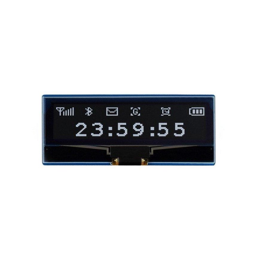 2.23” 128x32px OLED display, SPI/I2C, black/white, for Raspberry Pi Pico, Waveshare 19750