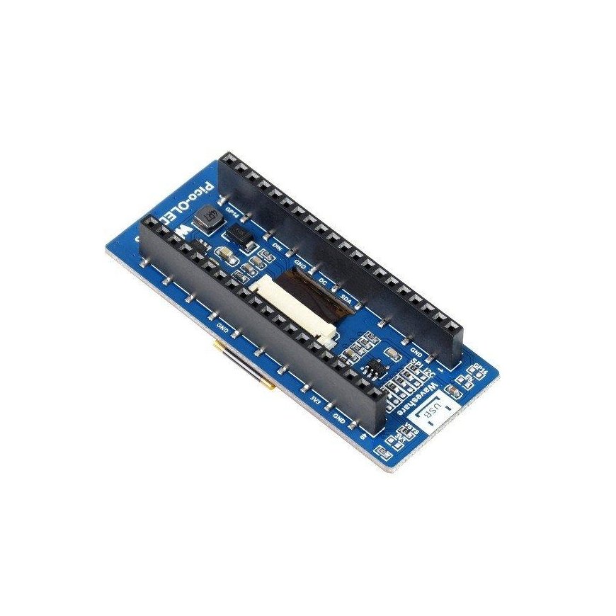 2,23" 128x32px OLED-näyttö, SPI/I2C, musta/valkoinen, Raspberry Pi Pico, Waveshare 19750 – 4
