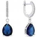 Brilio Silver Brilio Silver Charming silver earrings with dark blue zircons EA638WB Brilio Silver Brilio Silver Charming silver earrings with dark blue zircons EA638WB