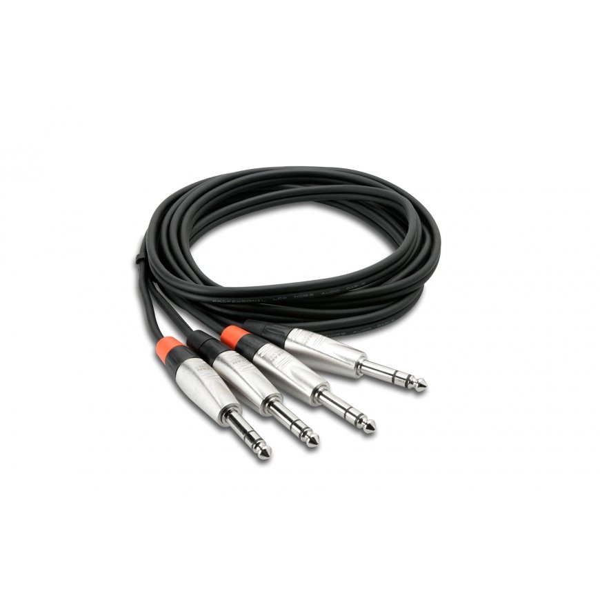 Hosa Technology HSS-010X2 garso kabelis 3 m 2x 6.35 mm TRS Juoda
