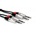 Hosa Technology HSS-010X2 audiokaabel 3 m 2x 6.35 mm TRS Must Hosa Technology HSS-010X2 audiokaabel 3 m 2x 6.35 mm TRS Must
