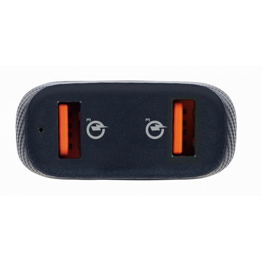 Gembird TA-U2QC3-CAR-01 PDA/mobīlo telefonu lādētājs Universāls Melns Cigāru šķiltavas Auto – 2
