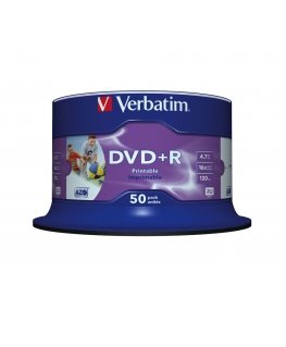 Verbatim DVD+R Wide Inkjet Printable No ID Brand 4,7 GB 50 шт