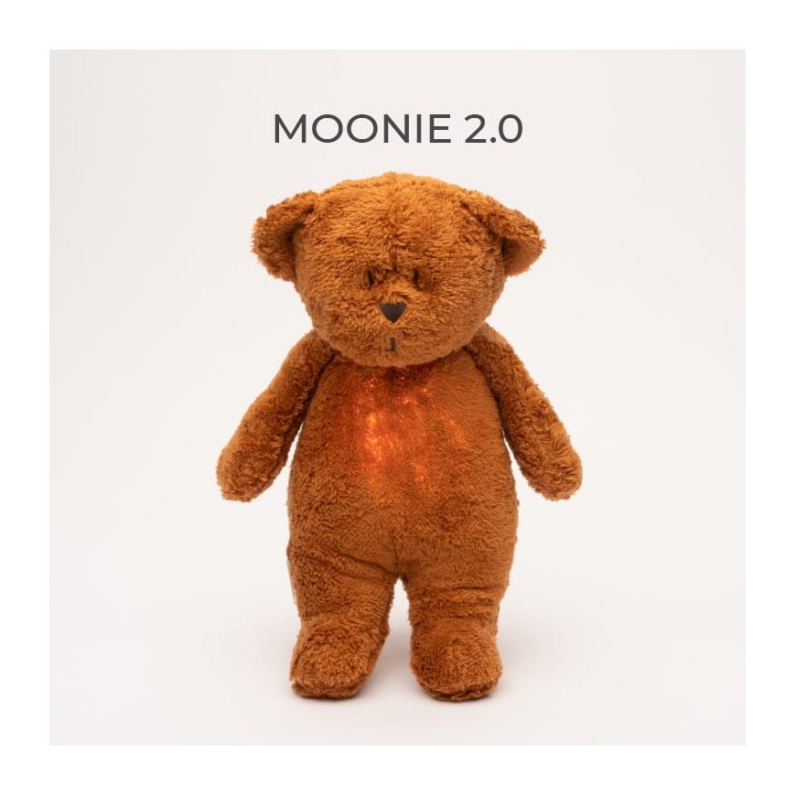 MOONIE 2.0 - CARAMEL ORGANIC HUMMING BEAR WITH LAMP