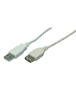 LogiLink USB 2.0 5m USB kabelis 0,5 m USB A Pilka