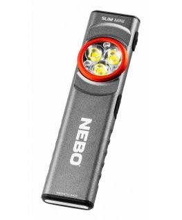 NEBO SLIM MINI Pilka Rankinis spustelėjamas žibintuvėlis LED
