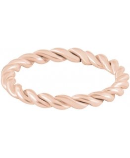 Troli Modern Twisted Rose Gold Plated Ring