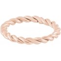 Troli Modern Twisted Rose Gold Plated Ring