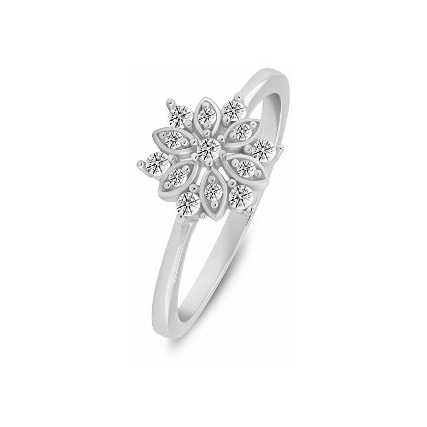 Brilio Silver Charming silver ring with zircons RI141W