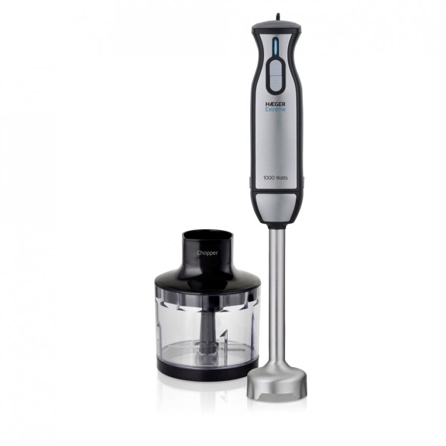 Haeger HB-10C.019A blenderis Iegremdējams blenderis 1000 W Melns, Nerūsējošs tērauds, Caurspīdīgs