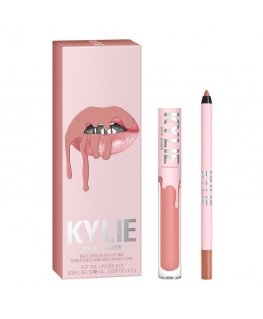 Kylie Cosmetics Matinių skystų lūpų dažų + lūpų pieštuko rinkinys