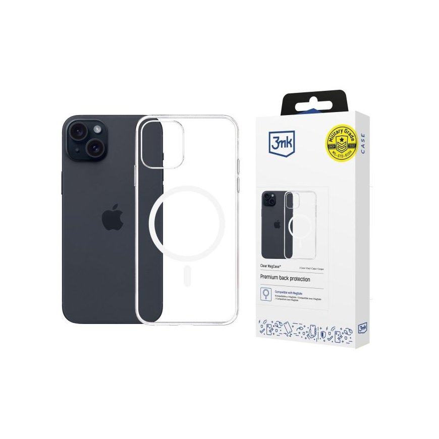 3MK Clear MagCase mobiliojo telefono dėklas 17 cm (6.7") Permatomas