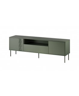 Cama EF TRESSE RTV spintelė 180x40x54,5 matinės žalios spalvos