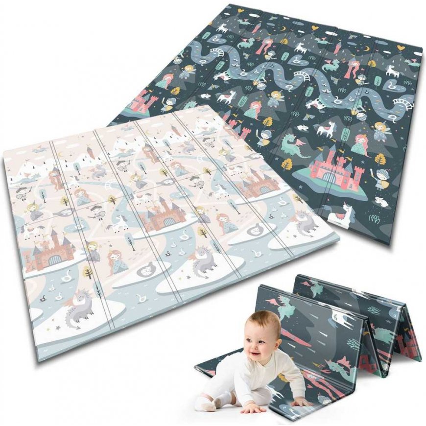 Educational double-sided foam mat 200x180x1cm Nukido