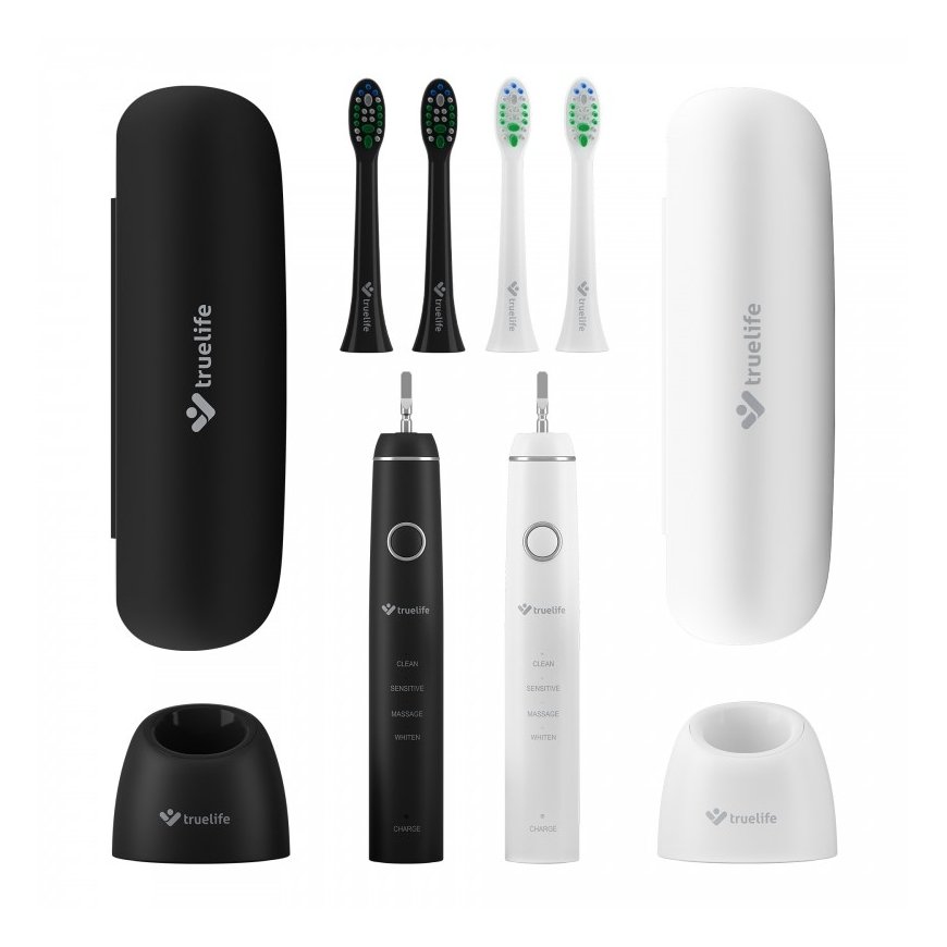 TrueLife SonicBrush Compact Duo Aikuinen Värisevä hammasharja musta, Valkoinen – 5