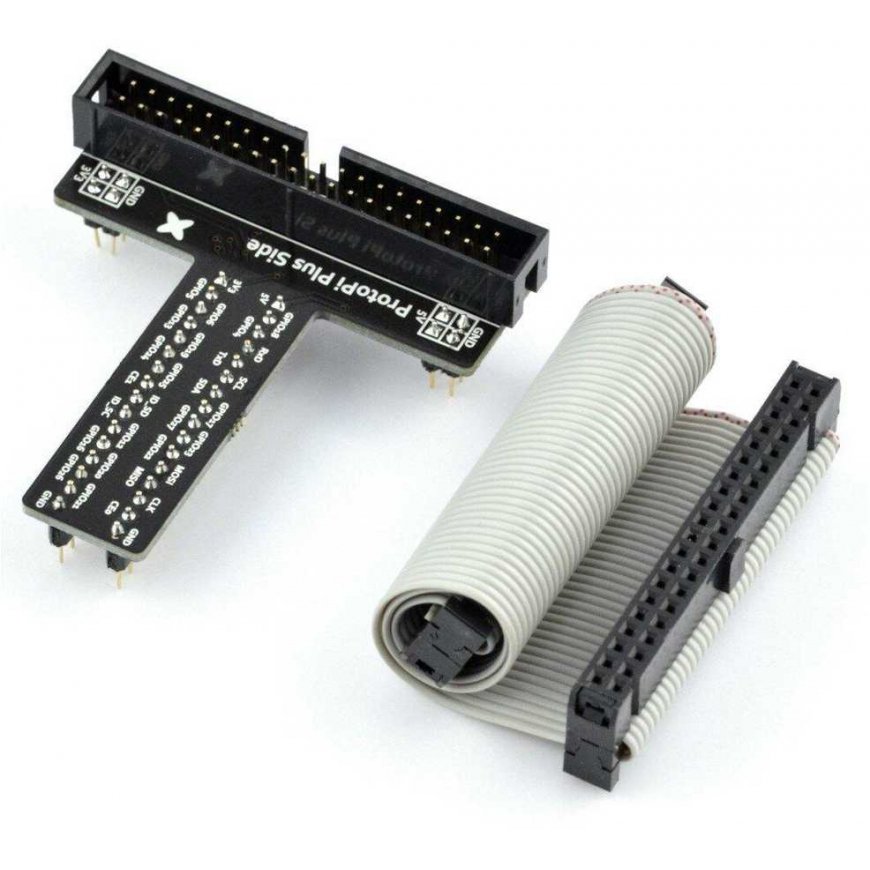 Msx Electronics ProtoPi Plus Side – GPIO Raspberry Pi 4/3/2/B -laajennus leipälevylle + nauhakaapeli