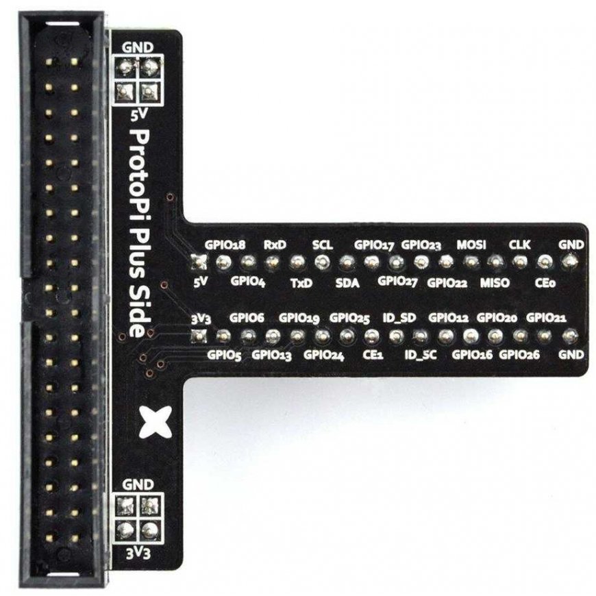 Msx Electronics ProtoPi Plus Side – GPIO Raspberry Pi 4/3/2/B expansion for breadboard + ribbon cable – 3