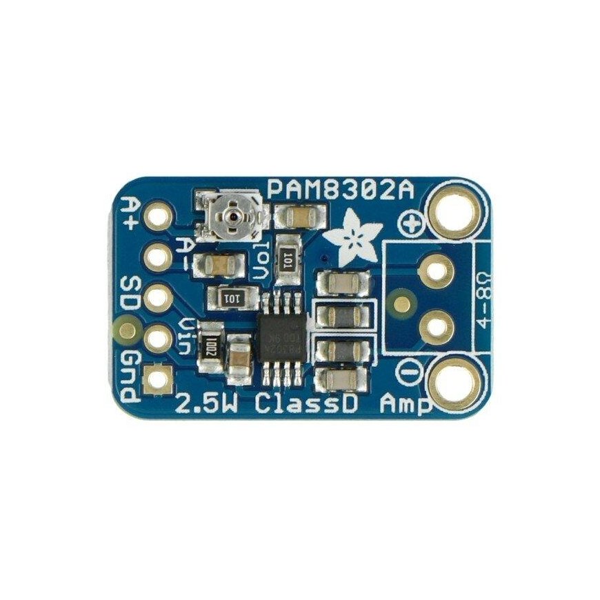 Mono 2.5WD class audio amplifier, PAM8302, Adafruit 2130 – 3