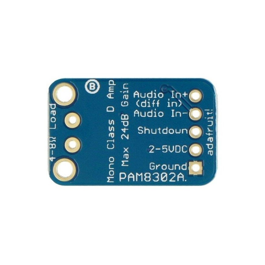 Mono 2.5WD class audio amplifier, PAM8302, Adafruit 2130 – 4