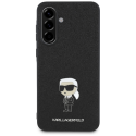 Karl Lagerfeld Fixed Glitter Ikonik Logo Metal Pin Samsung Galaxy A56 - dėklas telefonui juodos spalvos Karl Lagerfeld Fixed Glitter Ikonik Logo Metal Pin Samsung Galaxy A56 - dėklas telefonui juodos spalvos