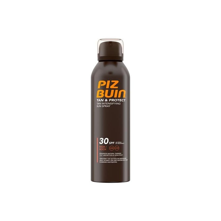 Piz Buin Įdegis & PROTECT Įdegis Intensyvinamasis Sun Purškiklis SPF 30 - Apsauginis purškalas intensyviam įdegimui - 150 ml