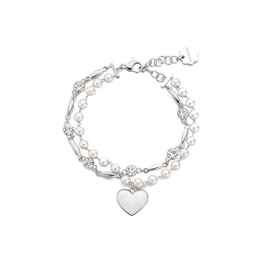 Brosway Charming Double Bracelet with Crystals and Shell Pearls Chakra BHKB213