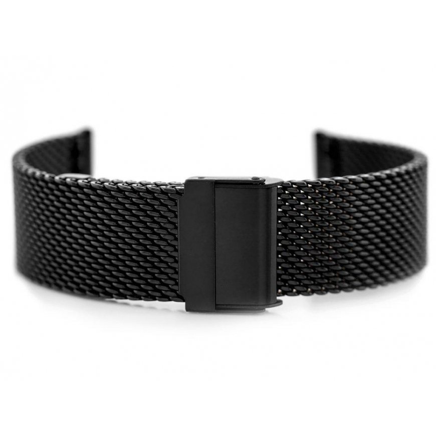Pacific M8 bracelet - HQ mesh - black 18mm